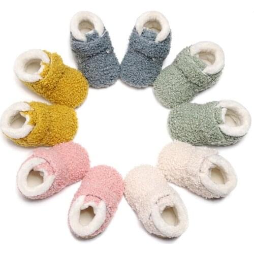 New Warm Newborn Cotton Shoes Unisex Boy Girls Cute Crib Warm Baby Shoes