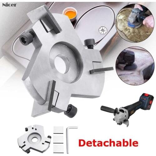 75mm Grinder Disc Wood Carving Disc Woodworking Detachable 3 Blades Grinder Milling Cutter Disc For Machine Accessories