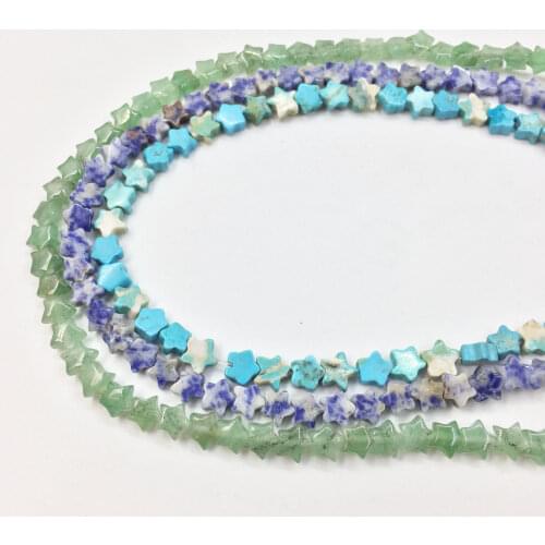 Eruifa 10pcs 8mm Mini Star semi precious stone Charms Pendant Jewelry DIY Earring Necklace 6 colors