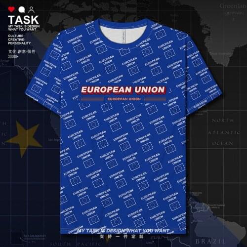 European Union United in Diversity EU EUR Quick Dry t shirt sports tracksuit gym t-shirt casual Workout new summer clothes