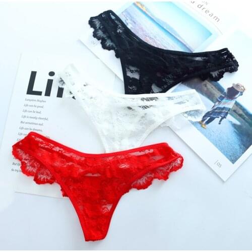 2020 Hot Underpants Bandage Sexy Thongs G Strings Womens Briefs Underwear Panties Bikini Knickers Black Red Tangas Bragas