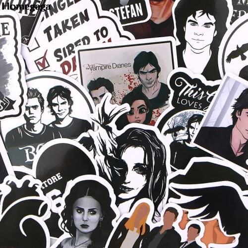Homegaga 20Pcs/set The Vampire Diaries Stickers Cool Skateboard Laptop Luggage Sticker Fashion Decals Scrapbooking Sticker D2617