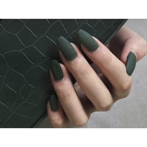 Fake Nail Art Ballerina Artificial Press On With Jelly Glue Full Cover Stylish Daily Detachable Finished Fingernails