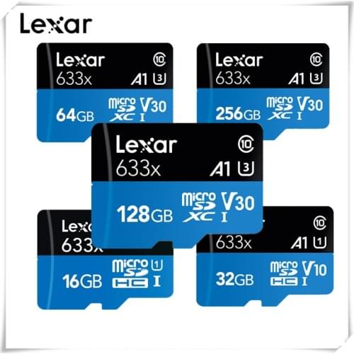 Promotion!!!Lexar 128GB 256GB 512GB Micro SDXC Card U3 32GB 64GB Micro SD SDHC Memory Card High Speed TF Card Class10 633X 95M/s