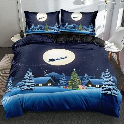 3D Duvet/Quilt Cover Sets Bedding Sets Linens Bed Quilt Covers Pillowslips 173*230 230*230 265*230 Design Christmas Home Textile