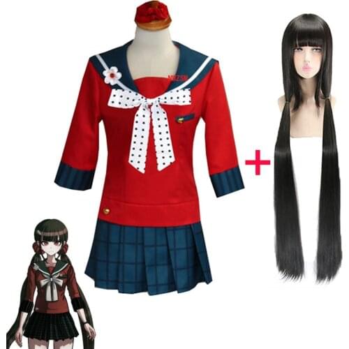 Danganronpa Harukawa Maki Cosplay Costume Sister Loli Halloween Carnival Skirt Funny Wig For Woman