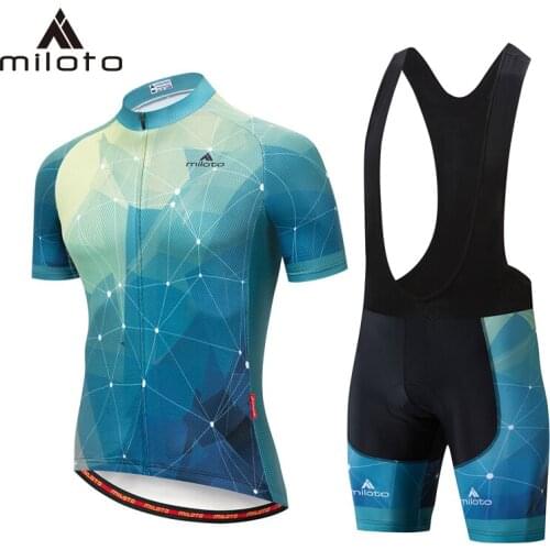 MILOTO Mens Cycling Jersey Cycling Sets Short Sleeve Summer Cycling Clothing Riding Bike Clothes 2019 Pro cycle roupa ciclismo