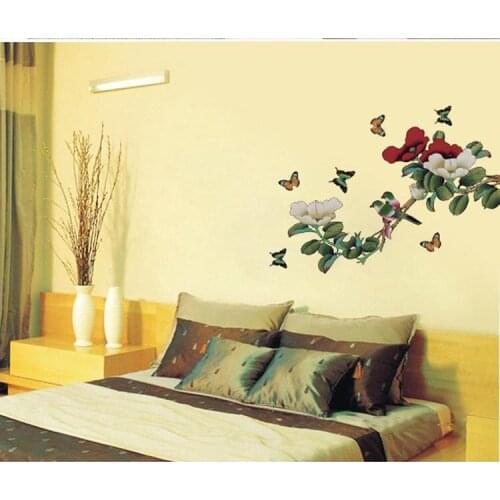 Stickers children Gel Sticker The Sweet Romance Peony Flowers With A Silver Spoon In Her Mouth Bedroom Living Room Tv Setting