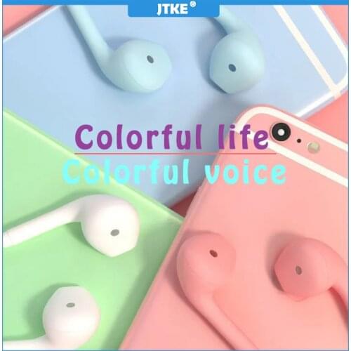 JTKE Earphones Headsets With Built-in Microphone 3.5mm In-Ear Wired Earphone For Smartphones with free gift