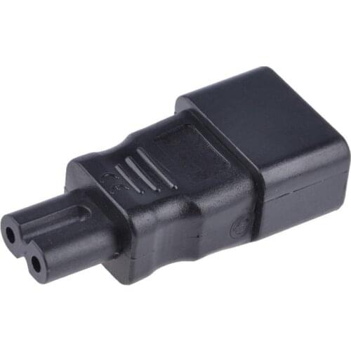 IEC 320 C14 Male to C7 Female Power Adapter Extension Travel Converter