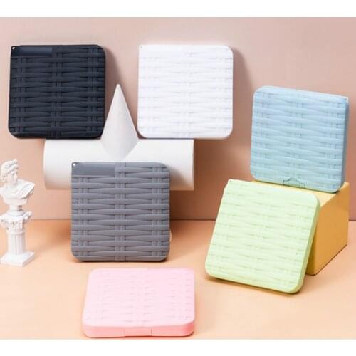 Cartoon Box Dustproof Case Students Mask Storage Mask Organizer Rattan Box Saves Masks Box Portable Masks Case