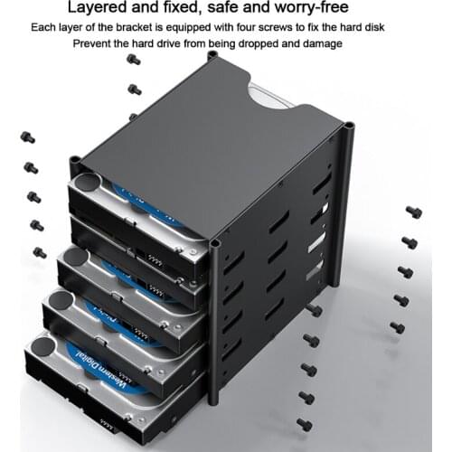 Q1JF Acasis Hard Drive Disk Array Box for 3.5'' SSD Storage Case Desktop External HDD Enclosure Cooling Rack