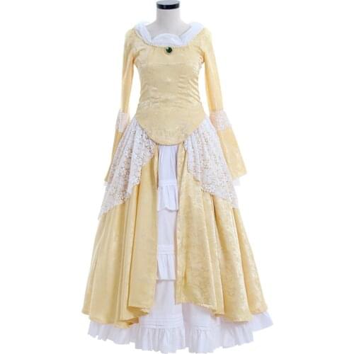 Medieval Dress Cosplay Long Sleeves Lace Medieval Renaissance Gothic Lolita Dress Wedding Dress Ball Gown Halloween Costume