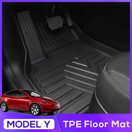 Tesla Model Y Custom Fit Car Accessories Floor Mat Full Set TPE ECO Carpet For Tesla Model Y Waterproof Protection Mat (5 seats)
