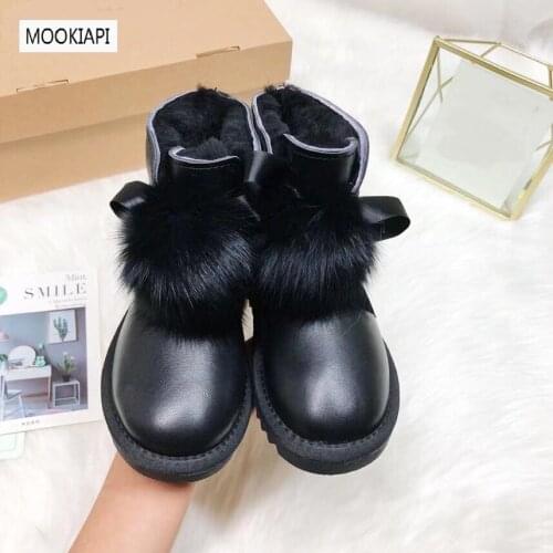 In 2019, Chinas top quality snow boots, real sheepskin, 100% natural wool, free delivery, new womens shoes with wool balls