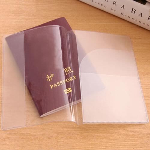 Waterproof Travel Dirt Passport Cover Wallet Transparent PVC Clear ID Card Holders Purse Business Credit Card Holder Case Bags