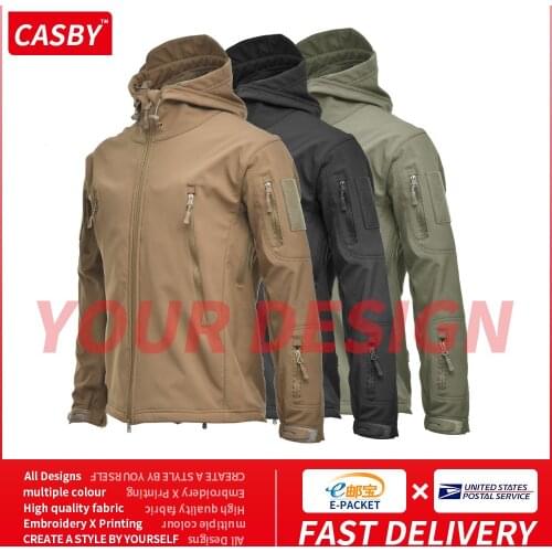 Military Shark Skin Soft Shell Jackets Men Tactical Windproof Waterproof jacket men Army Combat Jackets Mens Hooded Bomber Coats