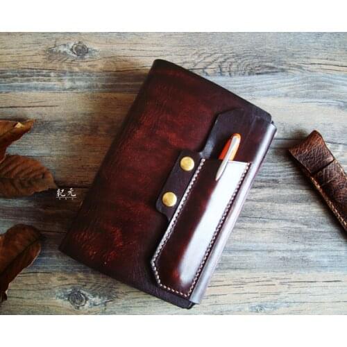 Travelers Account A6 Loose Leaf Diary Notebook Record 100% Leather Handmade Notebook