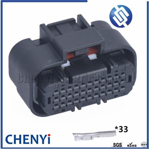 1 set Tyco 33 pin car waterproof female ECU electronic connector PCB control system 33pin ecu connector 1554461-2 With Terminal