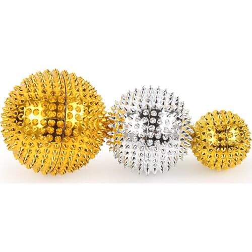 1Pair Hand Magnetic Therapy Spiky Hand Massage Ball Pressure Relief Trigger Point Pocket Massage Health Care Tool