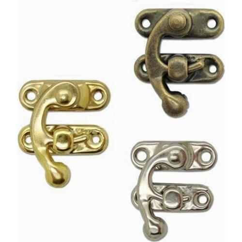 1pcs Buckle Jewelry Box Horns Lock Wine Wooden Box Hasp Latch Hook With Screws