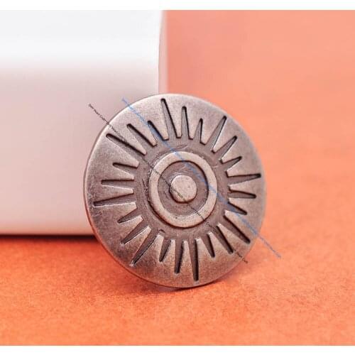 10X 29MM Antique Silver Ancient Sun Totem Conchos for DIY Leathercraft Backpack Luggage Bag Wallet Decor