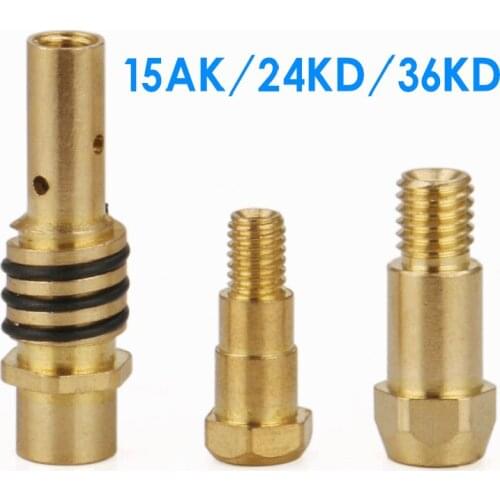 2pcs Replacement Welding Weld MIG Gas Nozzle Shroud For Welder Machine Torch Tip Gold 15AK 24KD 36KD