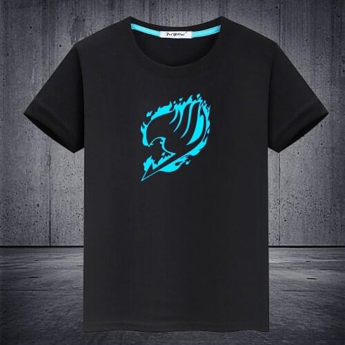 2020 Anime Fairy Tail Luminous Mens T-shirt Fashion Summer Short Sleeve T Shirts Casual Tops Vest Tees Cotton Child T Shirt