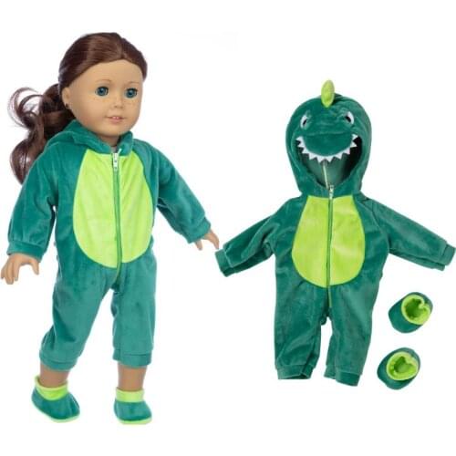 2021 Green Jumpsuits Fit for American Girl Doll Clothes 18-inch Doll , Christmas Girl Gift(only sell clothes)