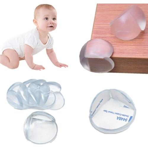 4pcs Transparent Ball Shaped Desk Bar Table Corner Guards for Baby Safety Furniture Corner Protector Anti-Collision Angle Cover