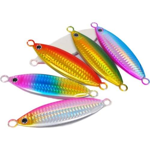 5PCS Glow Fishing Ocean Boat Slow Jig Deep sea Jigging Jigbait Spoon Lure baits 100g