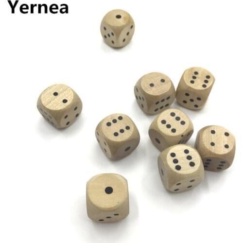 6Pcs High-quality 16mm Wooden Drinking Dice Rounded Corner Woodiness Chidren Interesting Teaching Health Material Entertainment