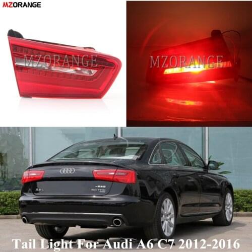 MZORANGE Car Red Inner Side Tail Light Brake Lamp Turn Signal Lamp Rear Tail Light For Audi A6 C7 2012 2013 2014 2015 2016