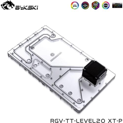 BYKSKI RGB Clear Water Tank For Thermaltake TT LEVEL 20XT Computer Case,Reservoir Cooled, Gamer PC Waterway,RGV-TT-LEVEL20XT