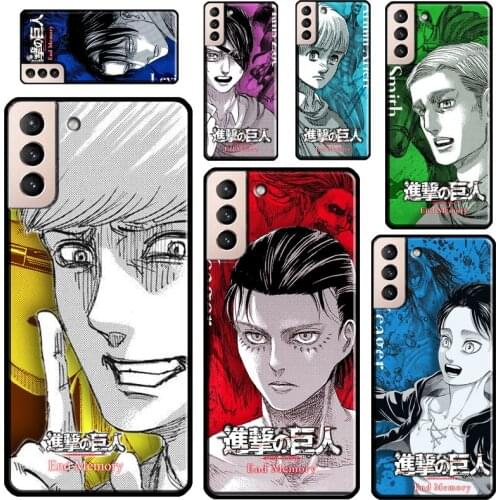 Attack on Titan anime Case For Samsung Galaxy S20 FE S21 Note 20 Ultra S8 S9 S10 Note 10 Plus Soft Fundas Coque