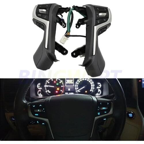 Black Multifunction Steering Wheel Control Switch for Toyota Land Cruiser Prado 84250-0N160 Buttons Bluetooth