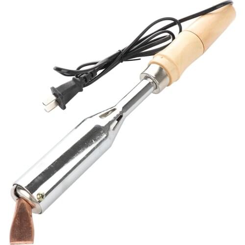 220V 300W Electric Soldering Iron High Power Chisel Tip Soldering Iron Chisel Tip Wood Handle Welding Tools