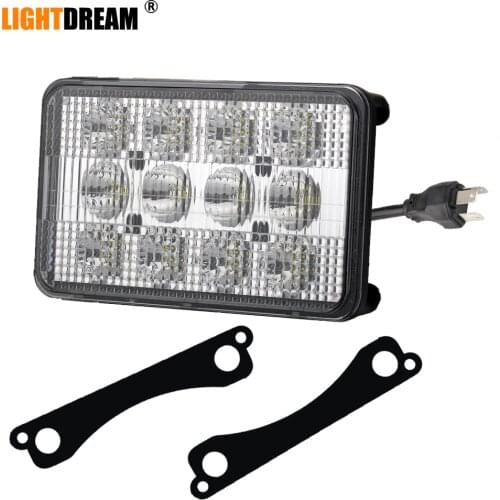 6x4 60W Led Headlights With H4 Plug For John Deere 6000-7010 Series LED Hood Light - Hi/Lo beam AL75338 x1pc