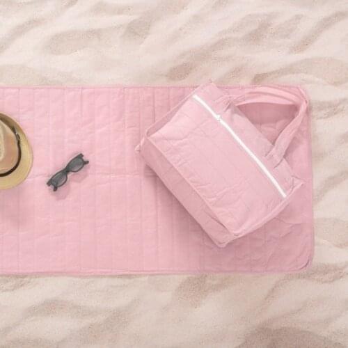 Beach Bedding Set Pink Bag Padded Fiber Filled Womens Chaise Longue Summer Sand Beach Towel 65X150 Cm 2021 Season Moda