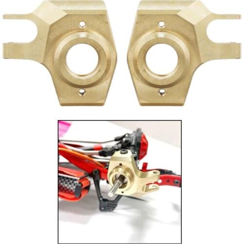 1 Pair 1:10 Remote Control Model Car Brass Heavy Duty Front Steering Knuckle Cup for Axial SCX10 II 90046 Model Crawler DIY Accs