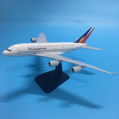JASON TUTU 20cm Plane Model Airplane Model Philippines Airbus A380 Aircraft Model Diecast Metal 1:200 Airplanes Model Plane Toy