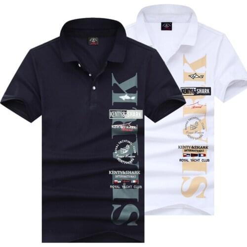 Kenty Shark Brand Polo Men Breathable 100% Cotton Polo Shirts for Male Casual Summer Tops Tees Fashion Polo Shirt Men
