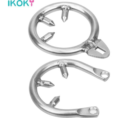 IKOKY Male Chastity Device Erotic Sex Toys for Men Penis Lock Stainless Steel Cock Cage Accessories Adult Sex Products