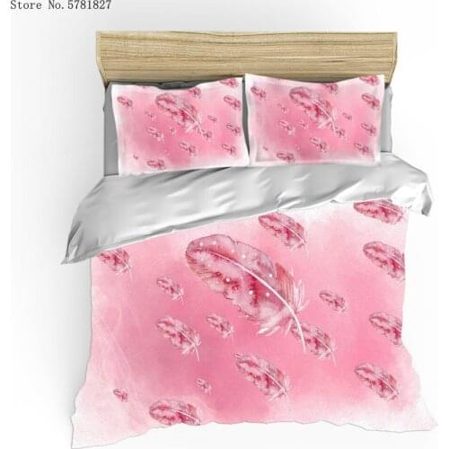 2/3 Pieces Bohemia Feather Bedding Set 3D Print Dreamcatcher Duvet Cover For Bedroom Bed Quilt Cover Home Textile Bed Cover Set