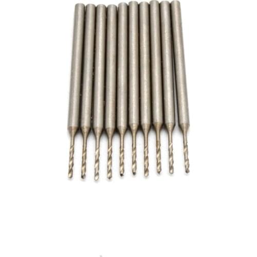10Pcs Twist Drill Bit Set 2.35MM Shank Steel Burs For Woodworking Jewerly Tools