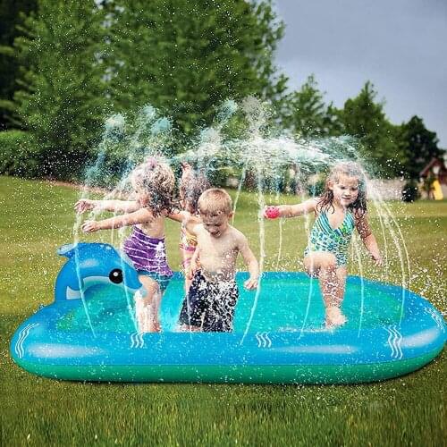Inflatable Splash Pad Water Sprinkler Wading Pool for Kids Toddlers Outdoor Play 3-in-1 Upgraded Outside Water Toys for Baby