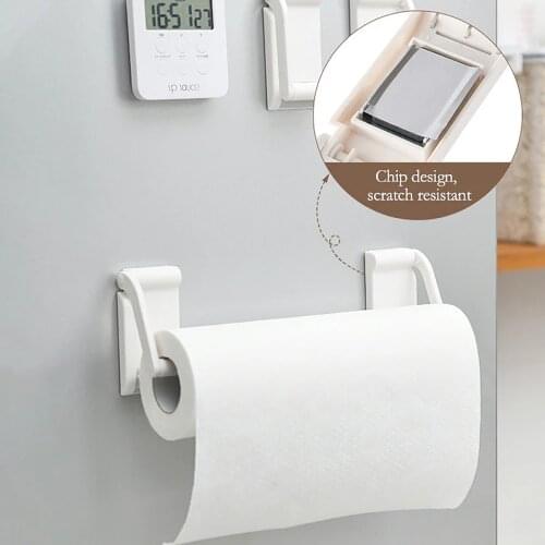 New Kitchen Paper Towel Holder Width-Adjustable Punch-Free Magnetic Storage Paper Towel Rack for Living Room Office hot sale
