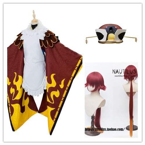 Full set Fate Grand Order FGO Cosplay Benienma Costume Cosplay Outfit Kimono Dress Women Costumes includes wig