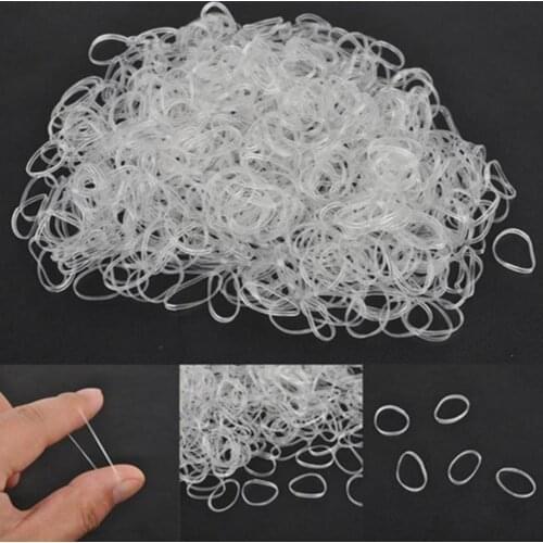 500pcs/pack Rubber Bands Transparent Colorful Elastic Hair Holders Gum Child Adult Braids Hair Ring Ropes Hairstyle Accessories