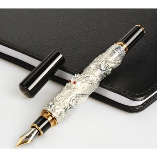 High Quality Luxury JinHao Dragon Fountain Pen Vintage Ink Pens for Writing Office Supplies Stationery Gift caneta tinteiro